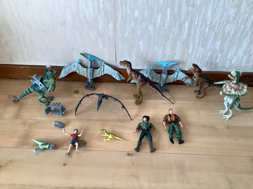 Jurassic park dino,s en figuren,vintage, Ophalen of Verzenden, Gebruikt