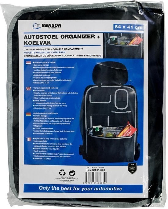 Nieuwe Autostoel Organizer met koelvak, Auto diversen, Nieuw, Ophalen of Verzenden, Nvt, Nvt
