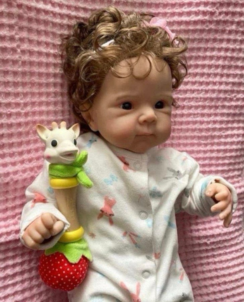 Schattig Reborn baby meisje 🌸🧸, Verzenden, Zo goed als nieuw, Pop, Levensecht of Reborn