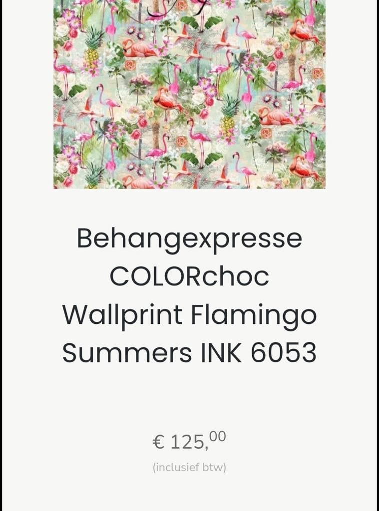 Color choc behang rol flamingo summer, Huis en Inrichting, Ophalen, Minder dan 10 m², Groen