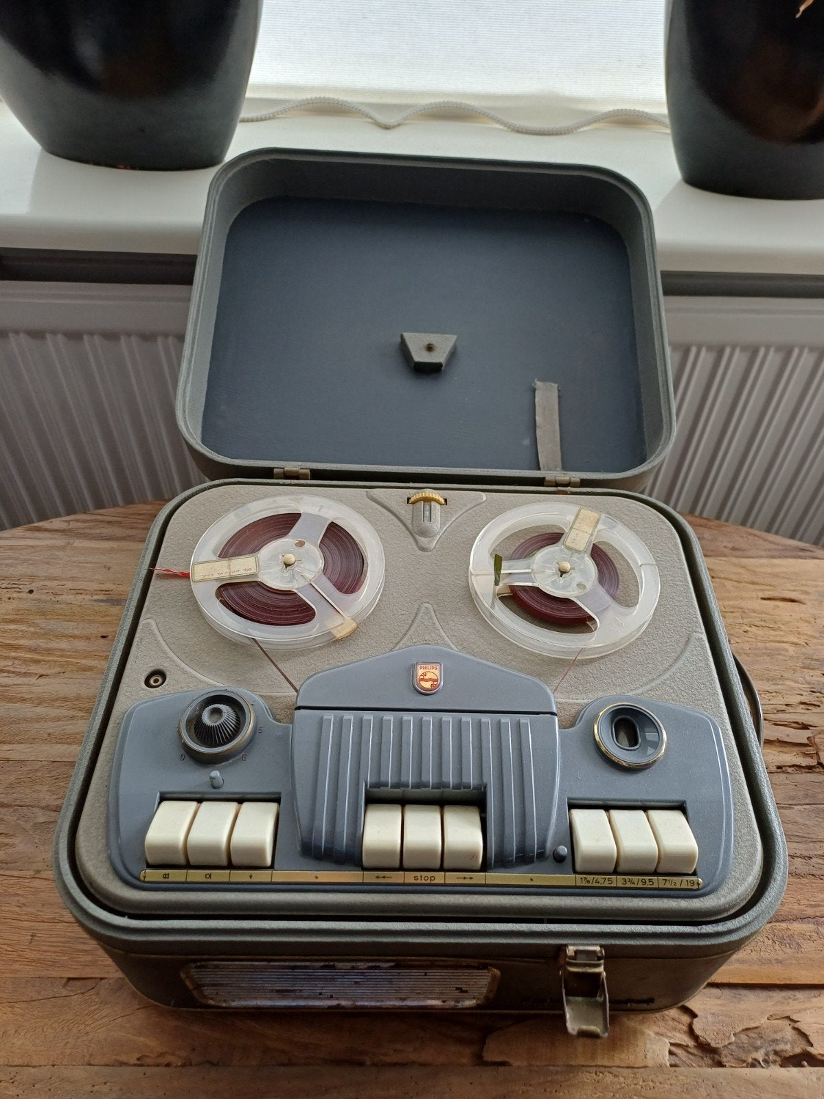 Philips Bandrecorder, Ophalen, Bandrecorder, Met stofkap