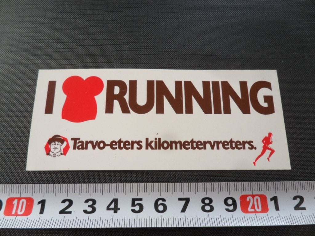 sticker I LOVE RUNNING  Tarvo-eters kilometervreters  PL067, Ophalen of Verzenden, Zo goed als nieuw