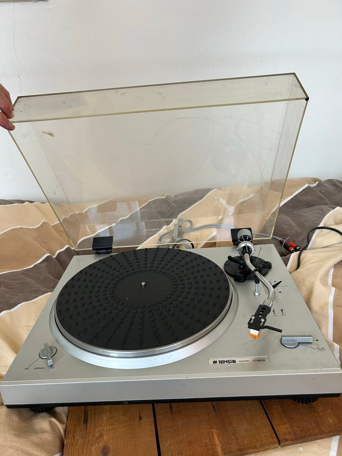 Tensai TD 861B Platenspeler met naald en handleiding, Ophalen, Gebruikt, Platenspeler, Overige merken