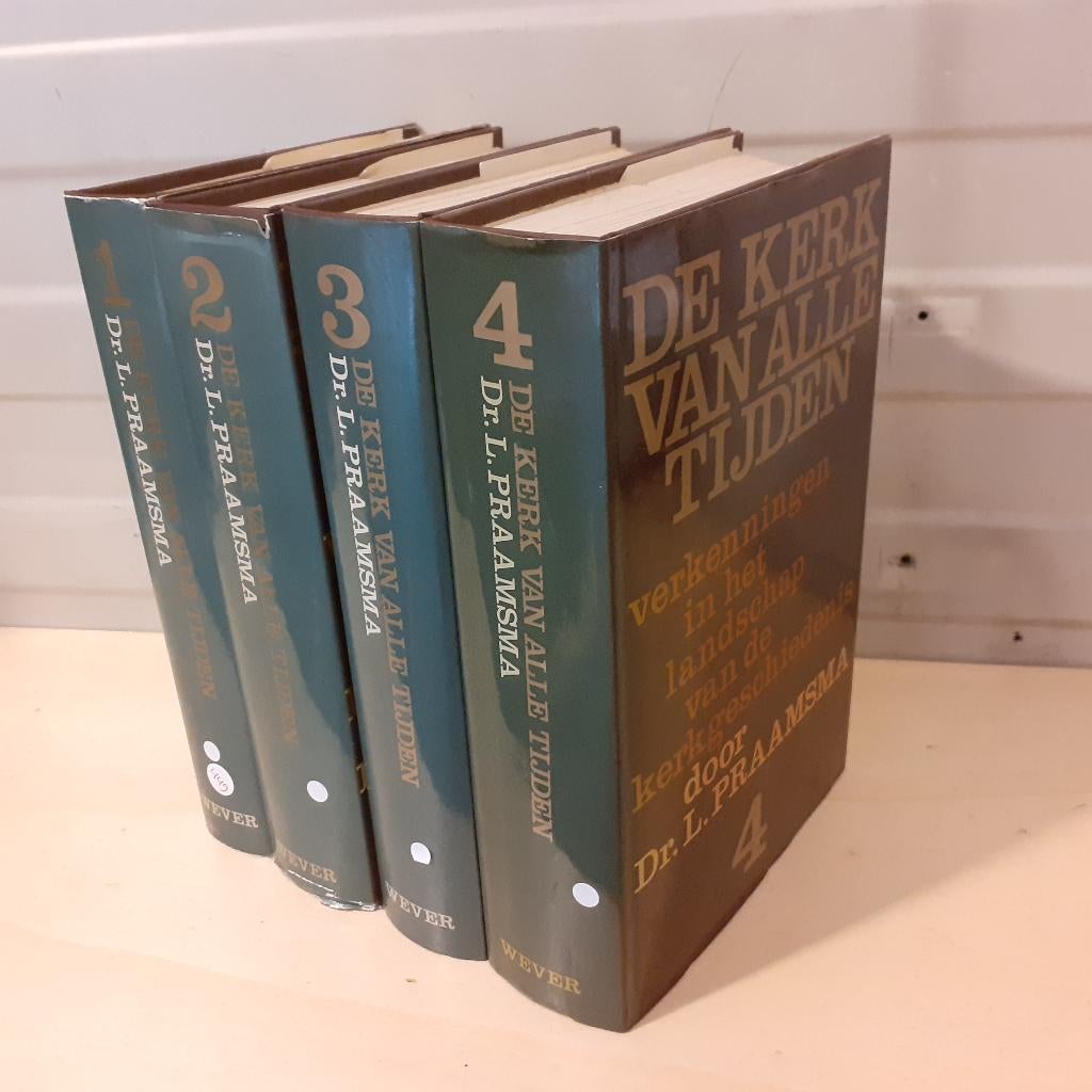 Nr. 449 L. Praamsma. De kerk van alle tijden 1,2,3,4, Gelezen, L. Praamsma, Christendom | Protestants, Ophalen of Verzenden