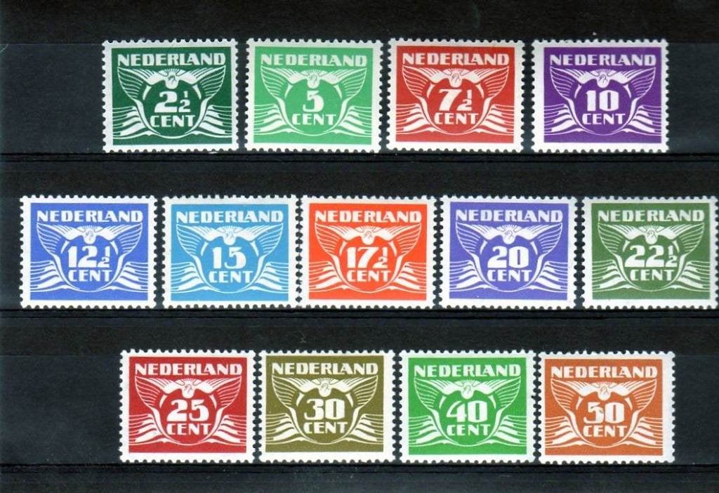 Nvph 379-391 vliegende duif 1941 postfris, Ophalen of Verzenden, Na 1940, Postfris