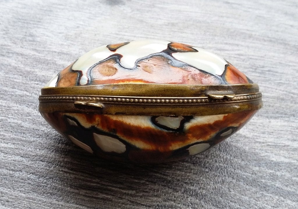 Omstreeks 1900 Rozenkrans Schelp Beursje Beurs Rozen Krans, Ophalen of Verzenden