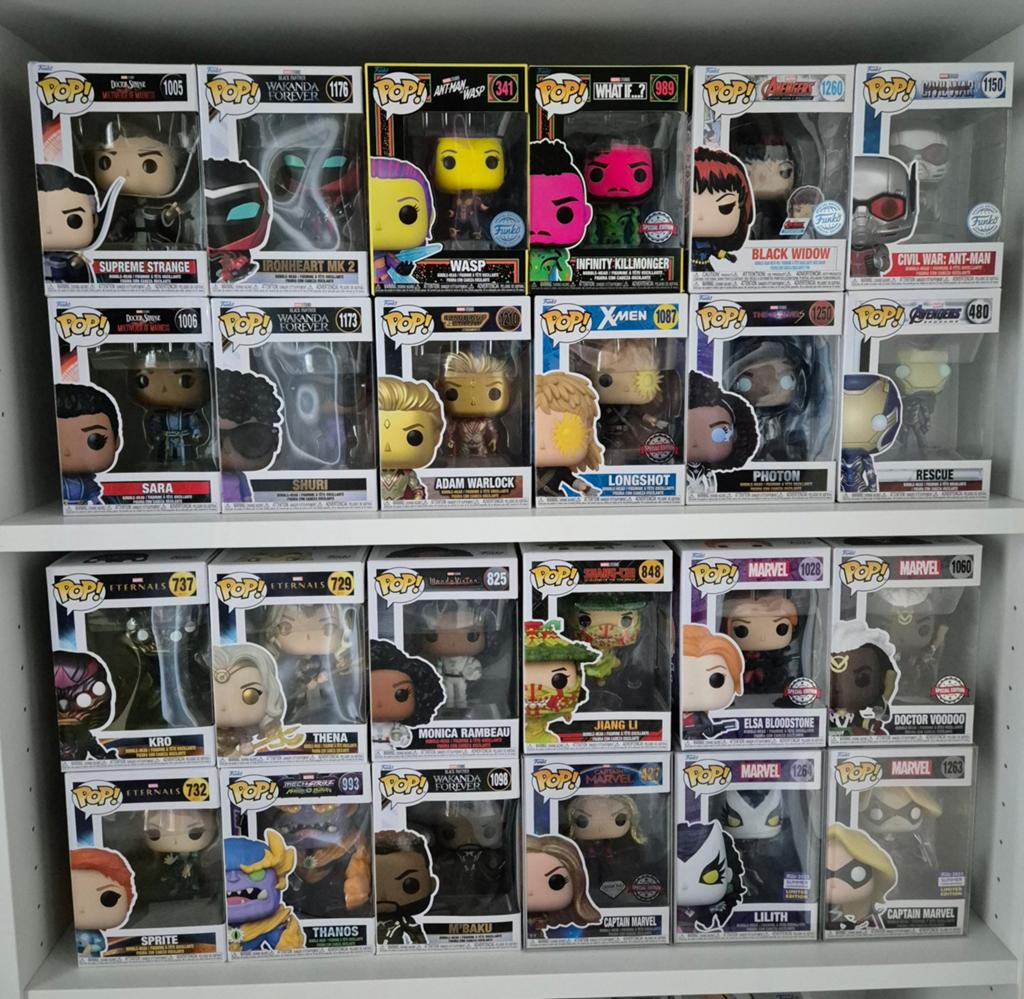 Funko pops. Verschillende van Marvel en DC, Ophalen, Zo goed als nieuw