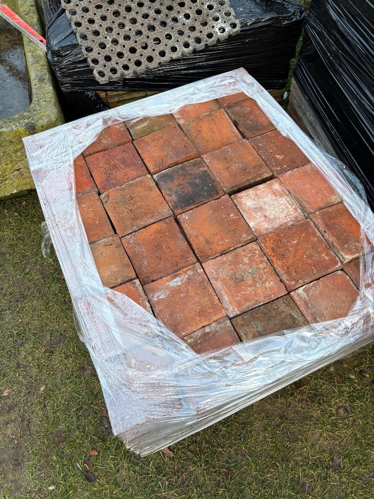 Lot Antieke terracotta tegels. Voor info BELLEN 0474220705, Ophalen