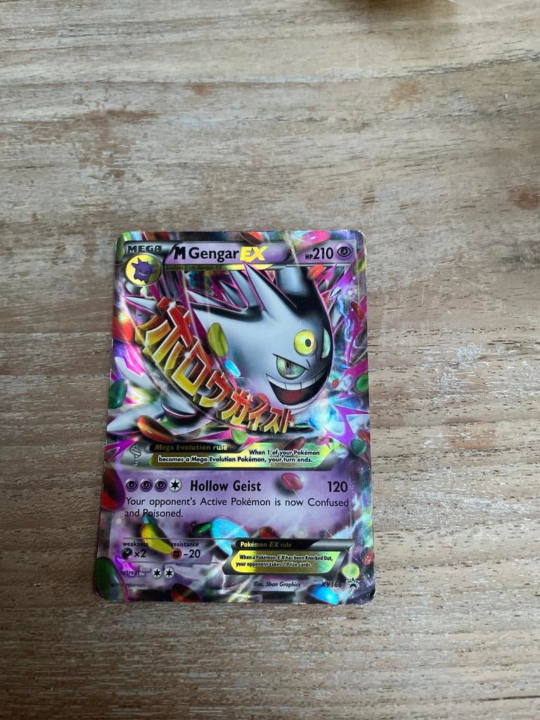 M Gengar EX Pokémon promo yxpr 166, Ophalen, Gebruikt, Losse kaart, Foil