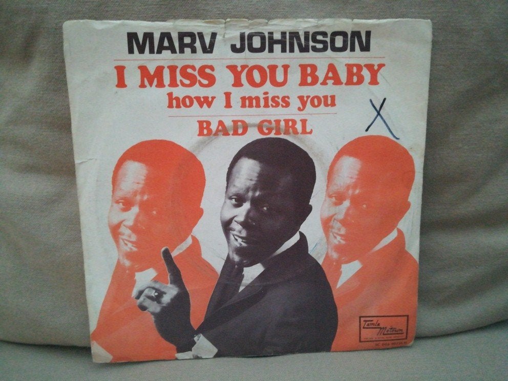 Marv Johnson - I miss you baby (zeldzaam 1969 MOTOWN), Cd's en Dvd's, Gebruikt, 7 inch, Ophalen of Verzenden, R&B en Soul