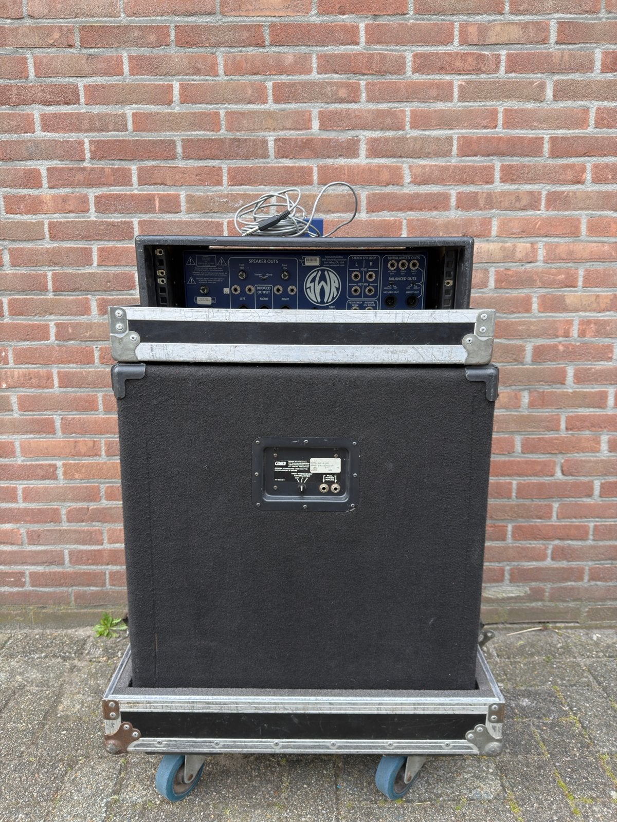 SWR Mo’ Bass Amp & Crate BE410 4x10” Cabinet incl flightcase, Ophalen, Gebruikt, Basgitaar, 100 watt of meer