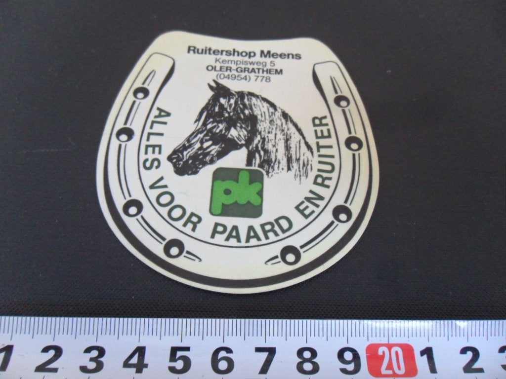 sticker Oler - Grathem Ruitershop MEENS Alles voor paard, Ophalen, Zo goed als nieuw