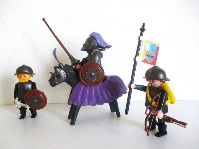 playmobil ridder met schildknapen 3329 vintage, Ophalen of Verzenden, Gebruikt