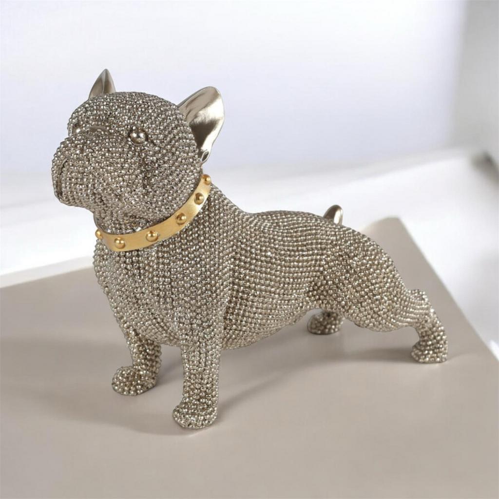 Glinsterend Hondenbeeldje - Franse Bulldog met Strass, Overige materialen, Nieuw, Ophalen of Verzenden, Modern