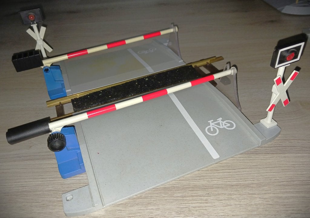 Spoor G LGB / Playmobil complete overweg, Gebruikt, Gelijkstroom, Overige typen, Ophalen of Verzenden