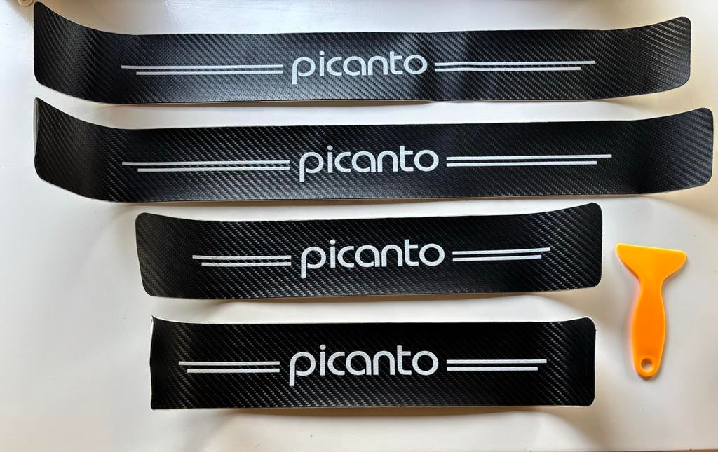 Carbon Fiber Instaplijsten voor Kia Picanto - Bescherming, Ophalen of Verzenden, Nieuw, Kia