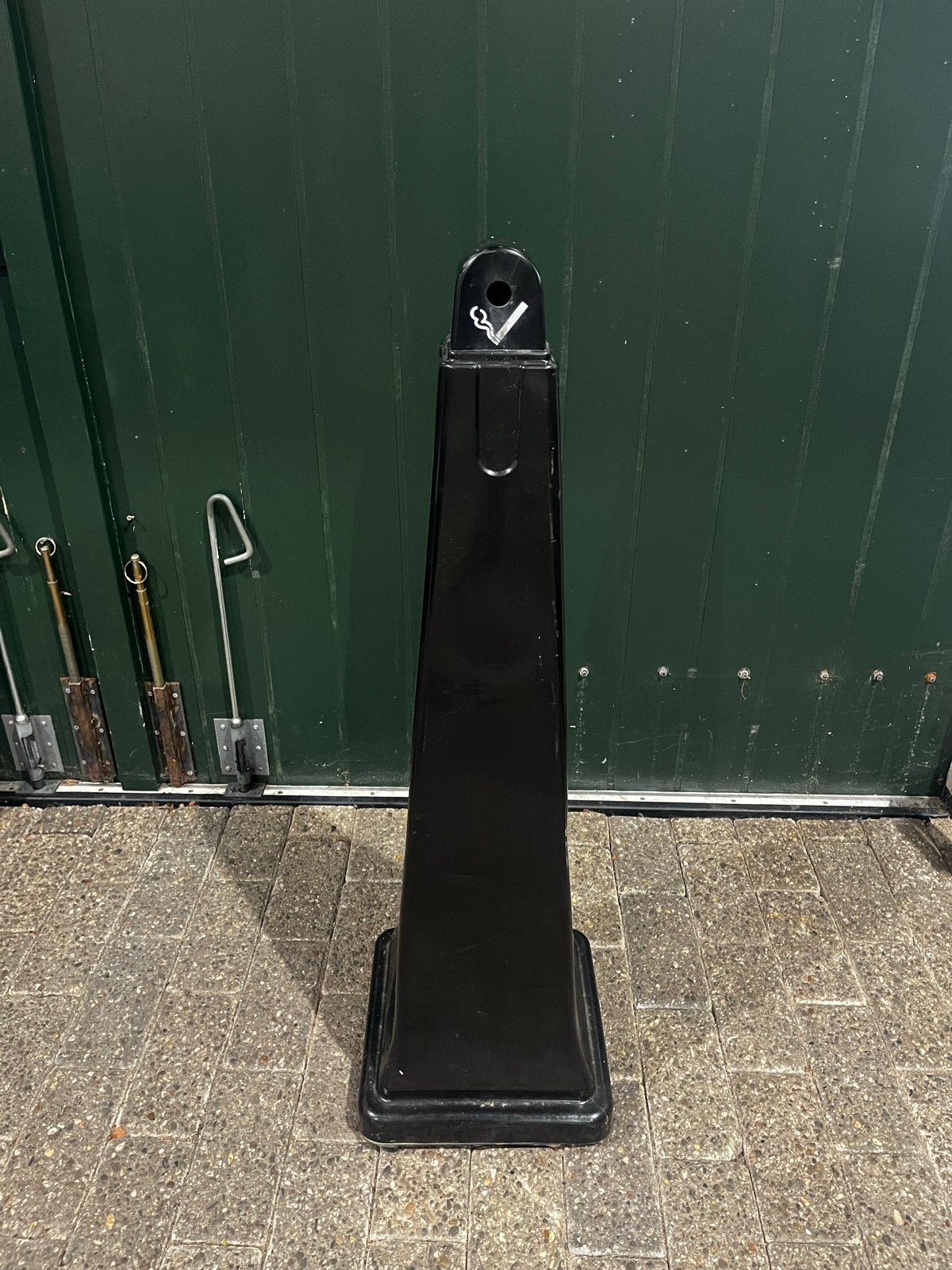 Zwarte Sigarettenpaal / Asbakpaal voor buiten, Ophalen, Gebruikt, Asbak