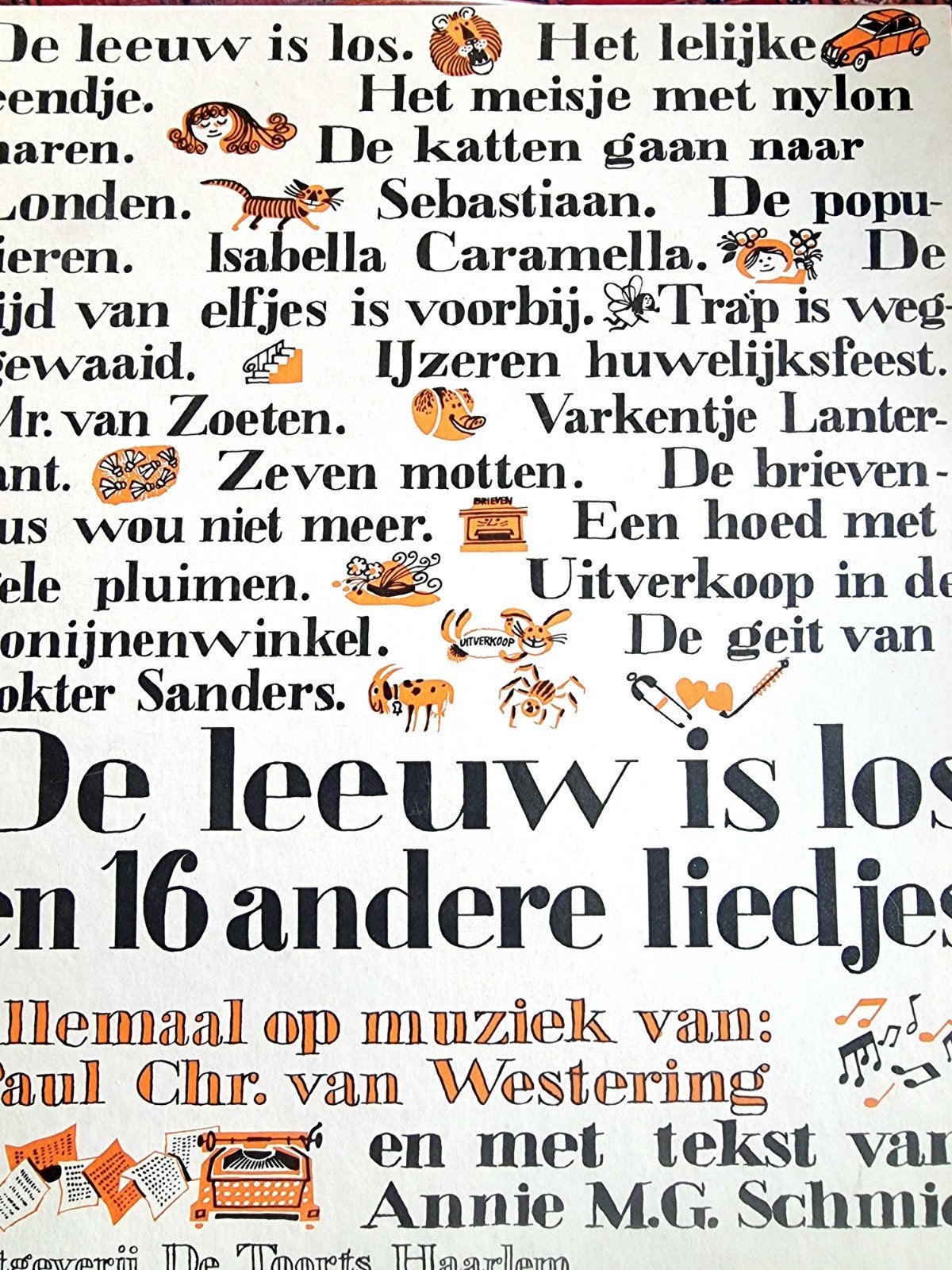 De leeuw is los en 16 andere liedjes  Annie M.G. Schmidt Voc, Muziek en Instrumenten, Verzenden, Zo goed als nieuw, Populair, Piano