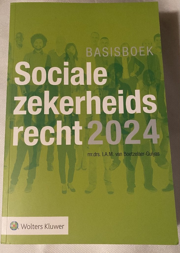 Basisboek Sociale Zekerheidsrecht 2024 - Wolters Kluwer, Zo goed als nieuw, Mr.drs. I.A.M. van Boetzelaer-Guiyas, Gamma, HBO