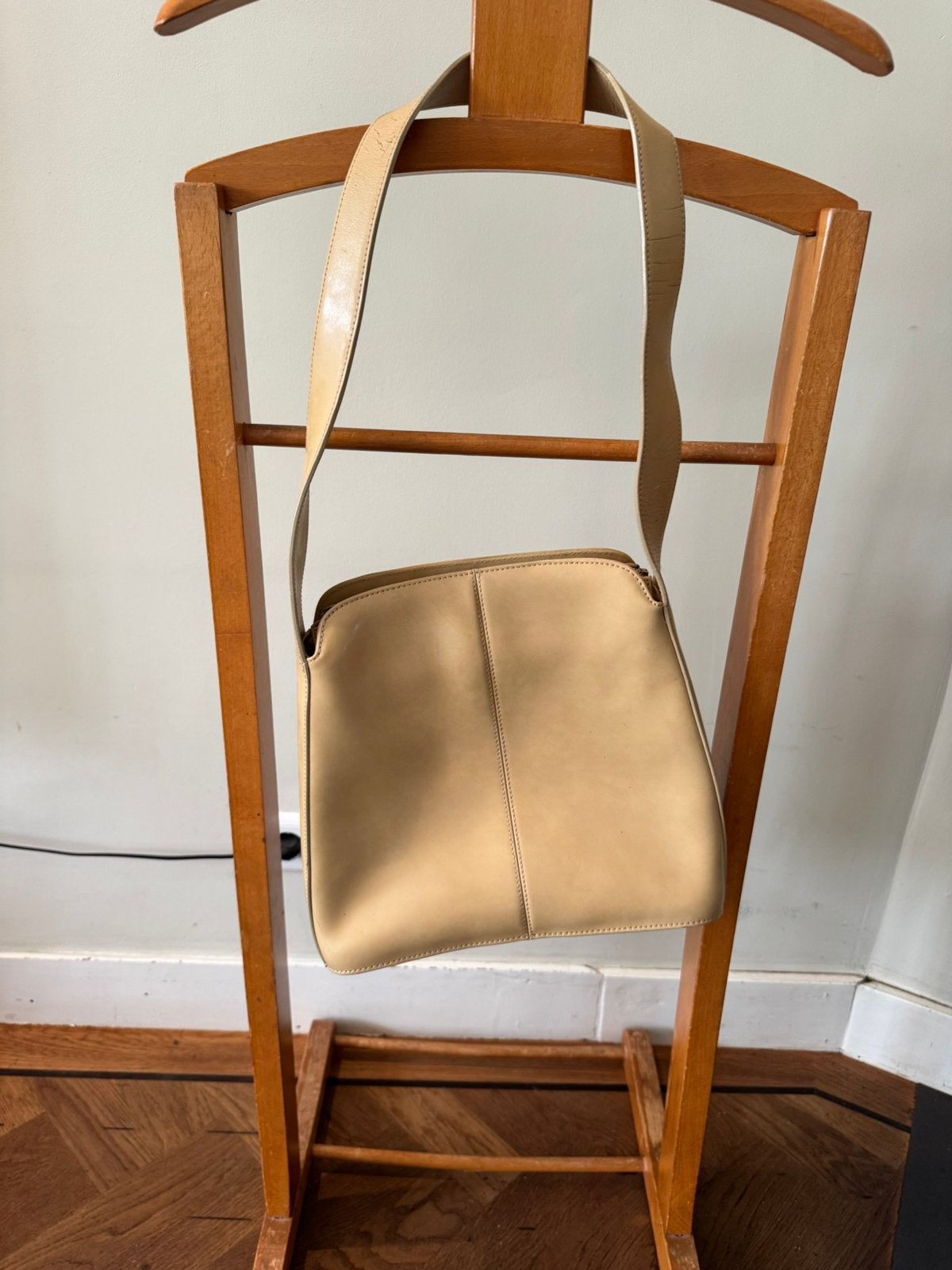 Dames tas Claudio Ferrict, Verzenden, Gebruikt, Beige, Handtas