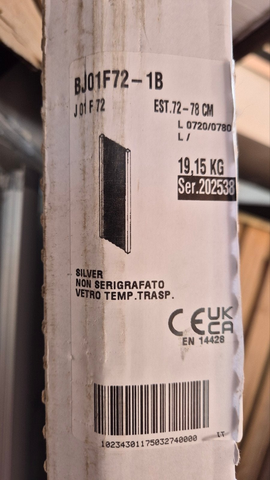 Nieuw Novellini douchewand 72-78 cm helderglas BJ01F72-1Bs, Doe-het-zelf en Verbouw, Sanitair, Ophalen, Nieuw, Douche