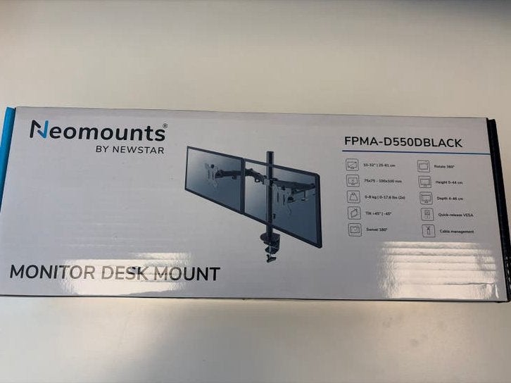 Neomounts monitor desk mount monitor arm FPMA-D550DBLACK, Ophalen, Nieuw