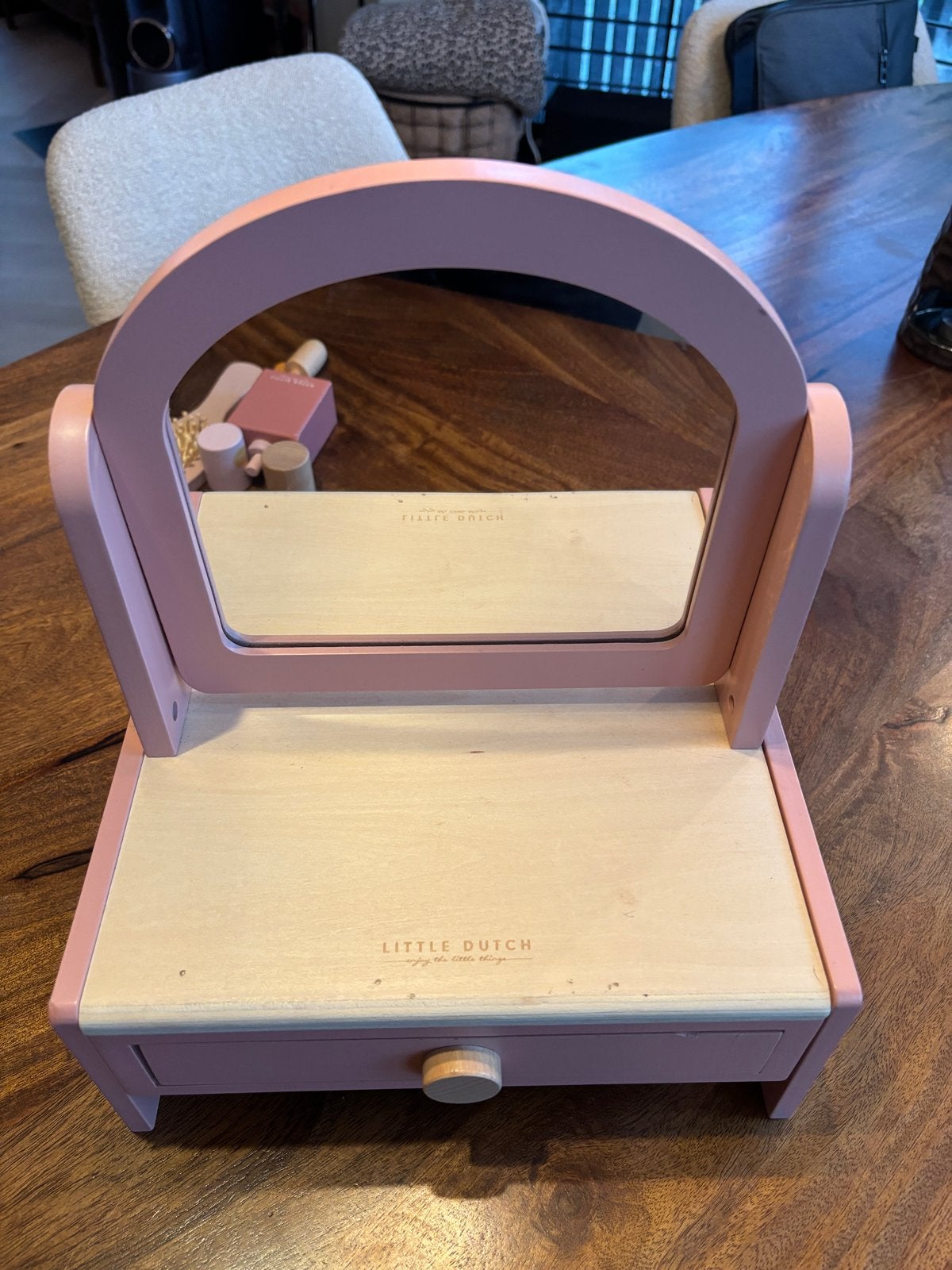 Little Dutch Houten Kaptafel met Lade en Accessoires, Ophalen, Zo goed als nieuw, Overige typen