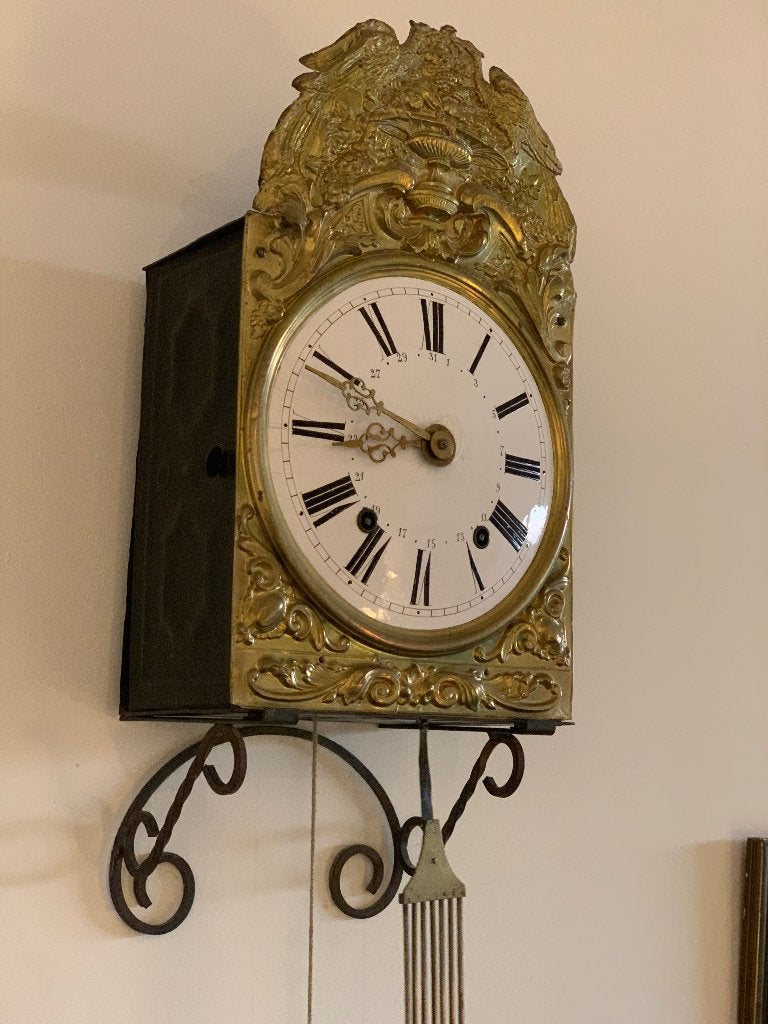 Antique French Comtoise wall clock, Antiek en Kunst, Antiek | Klokken, Ophalen
