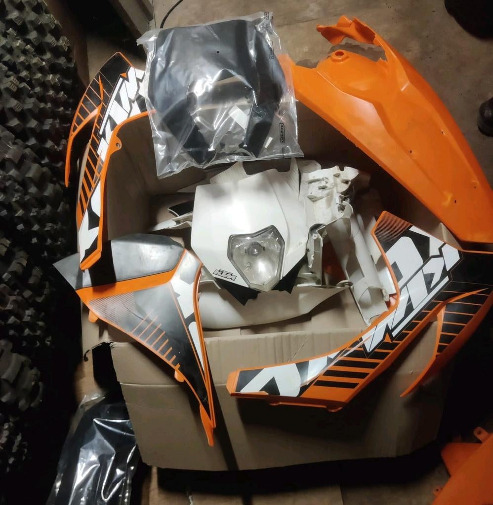 KTM exc 450 2011 / 2012 / 2013 kappenset / plastic kit, Ophalen of Verzenden, Gebruikt