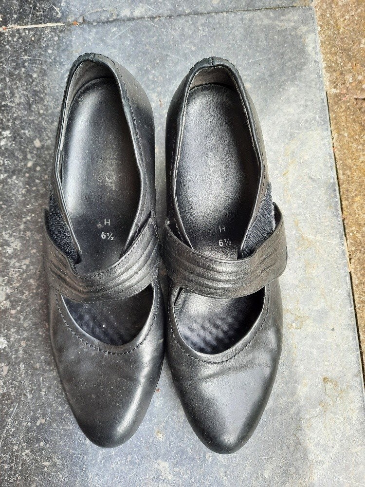 ZWARTLEREN FLAMENCO SCHOENEN, Zwart, Gabor, Dansschoenen, Ophalen of Verzenden