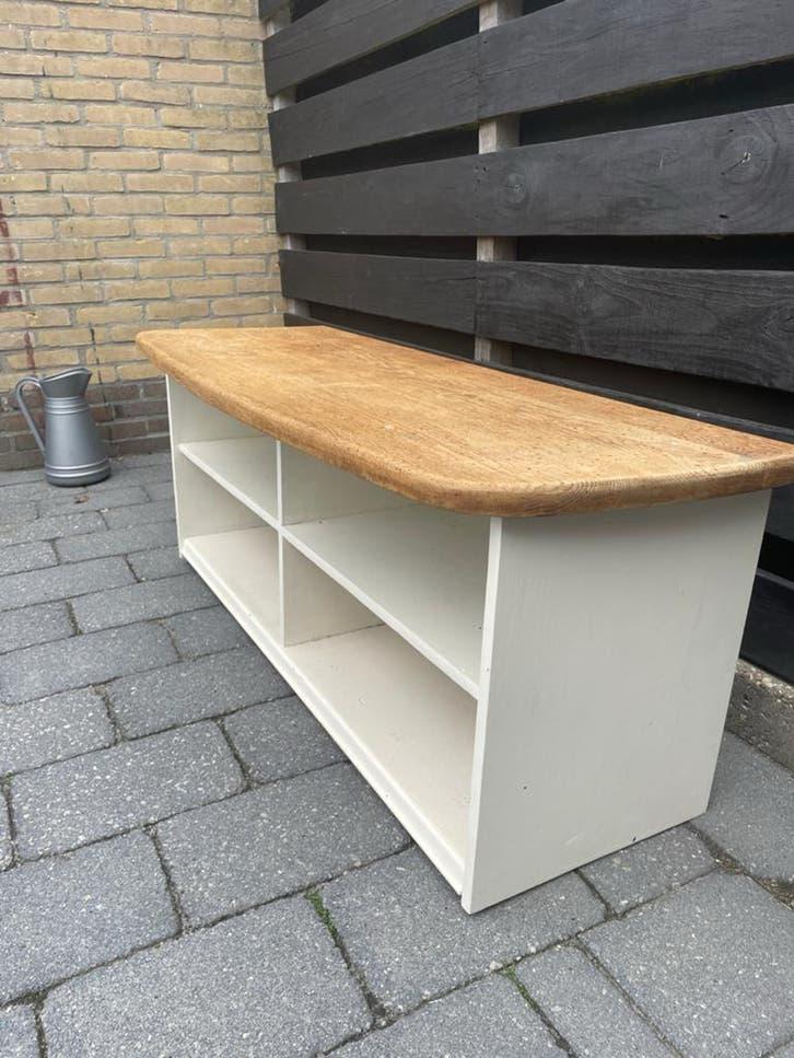 TV-meubel / kast, Ophalen, Gebruikt, 100 tot 150 cm, Eikenhout