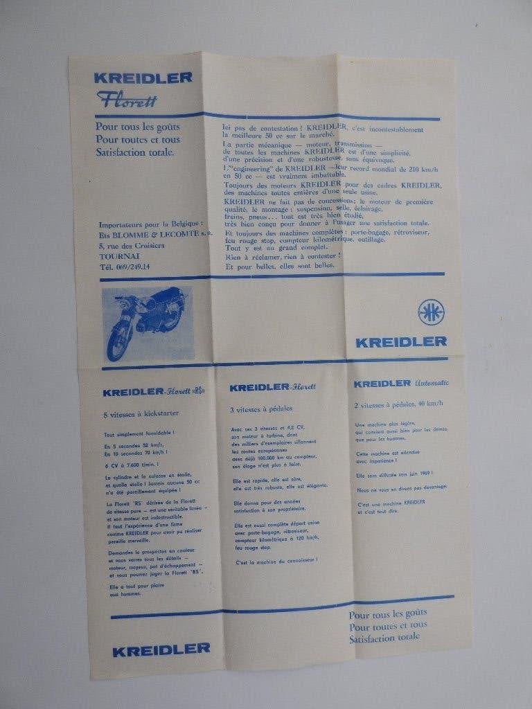 KREIDLER FLORETT & AUTOMATIC FOLDER, Ophalen of Verzenden, Zo goed als nieuw