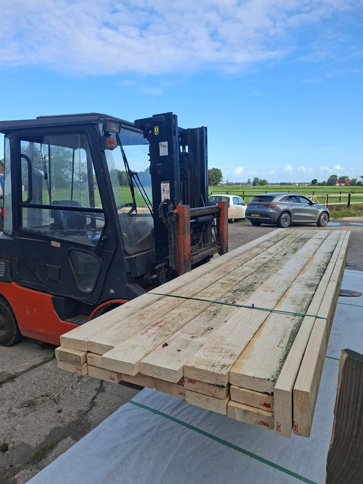 12 Vuren CLS balken 38x120mm, 3.6m - B-keus, Doe-het-zelf en Verbouw, Gebruikt, 25 tot 50 mm, Ophalen of Verzenden, 300 cm of meer