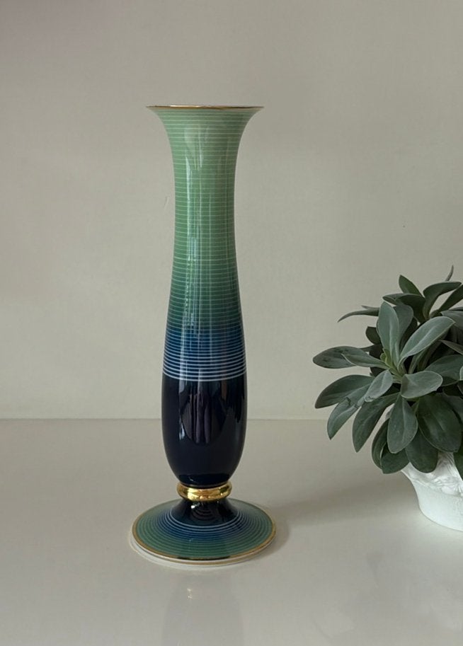 Rosenthal art deco vaas, Op voet, Meerkleurig, 30 cm, Ophalen of Verzenden