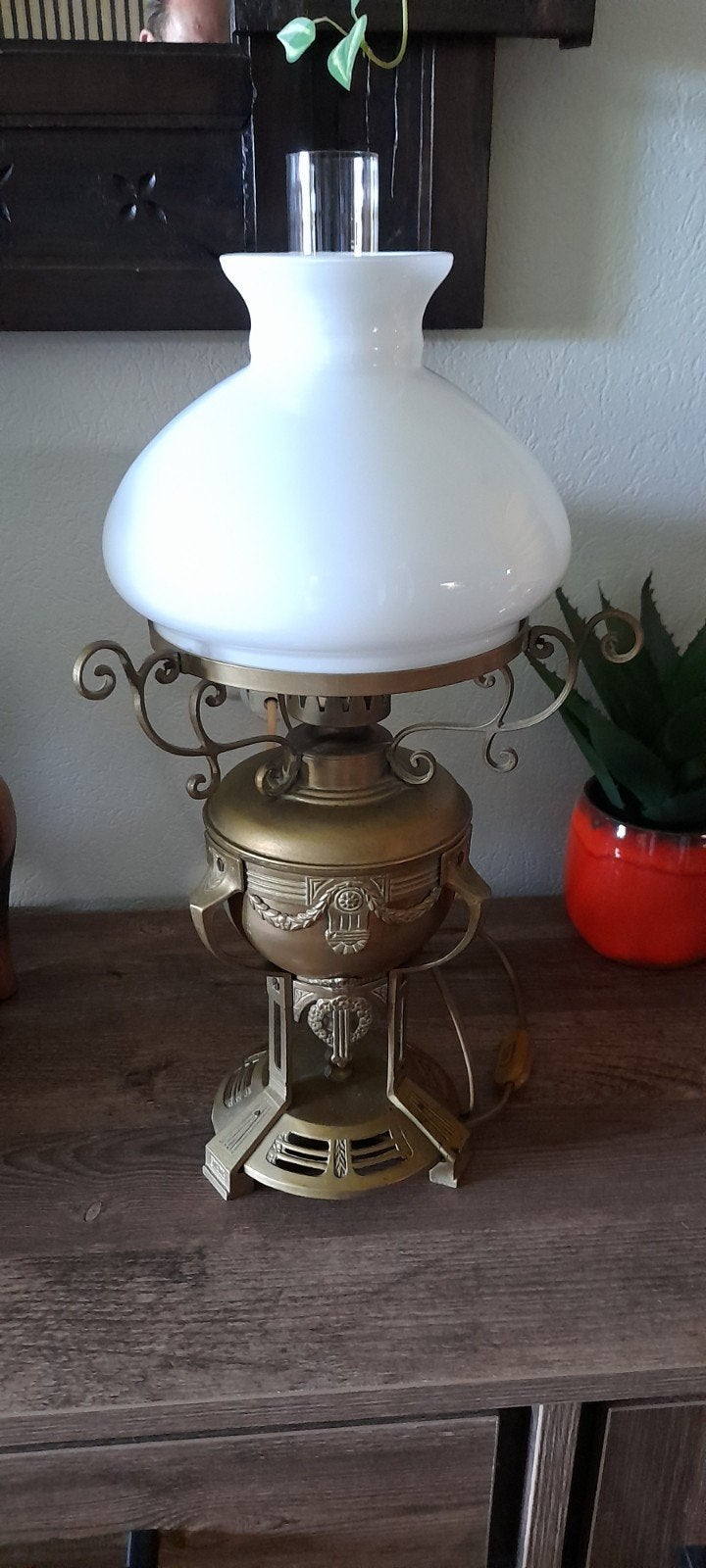 Mooi antieke tafellanp., Antiek en Kunst, Antiek | Lampen, Ophalen