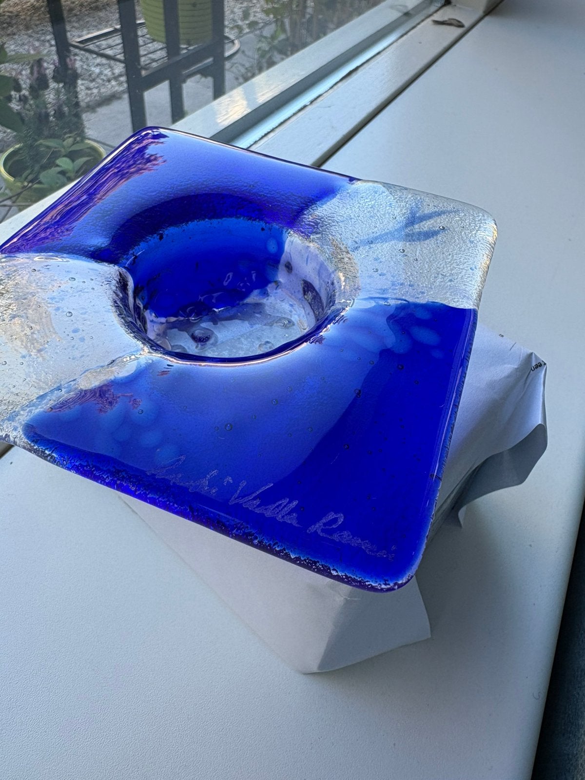 Astri Vadla Ravnås kunstglas – gesigneerd – Noorwegen, Antiek en Kunst, Ophalen of Verzenden