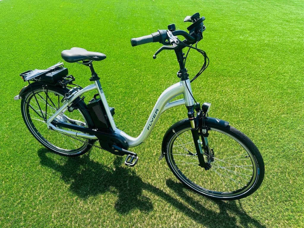Flyer elektrische damesfiets 26 inch wielen Ebike, Gebruikt, Niet ingevuld, Ophalen of Verzenden, 47 tot 51 cm