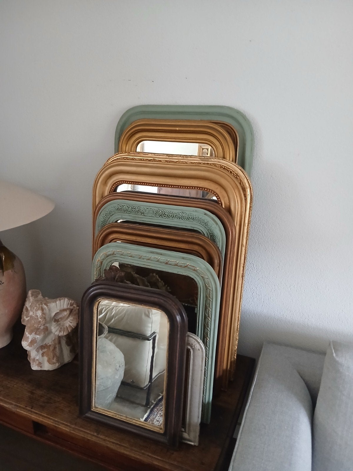 Diverse Antieke Franse Spiegels, Huis en Inrichting, Ophalen, Rechthoekig, Minder dan 50 cm, Minder dan 100 cm