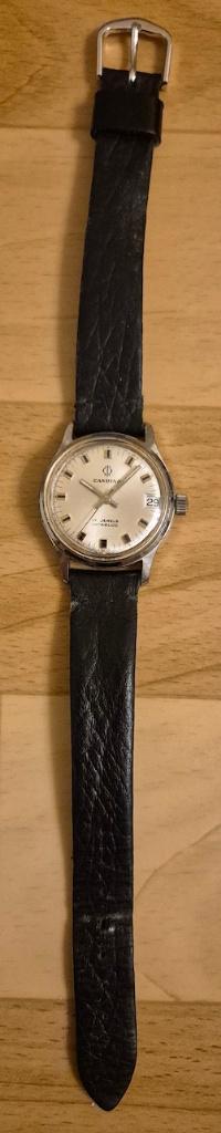 Candino vintage mechanische herenhorloge., Overige merken, Staal, Met bandje, Polshorloge