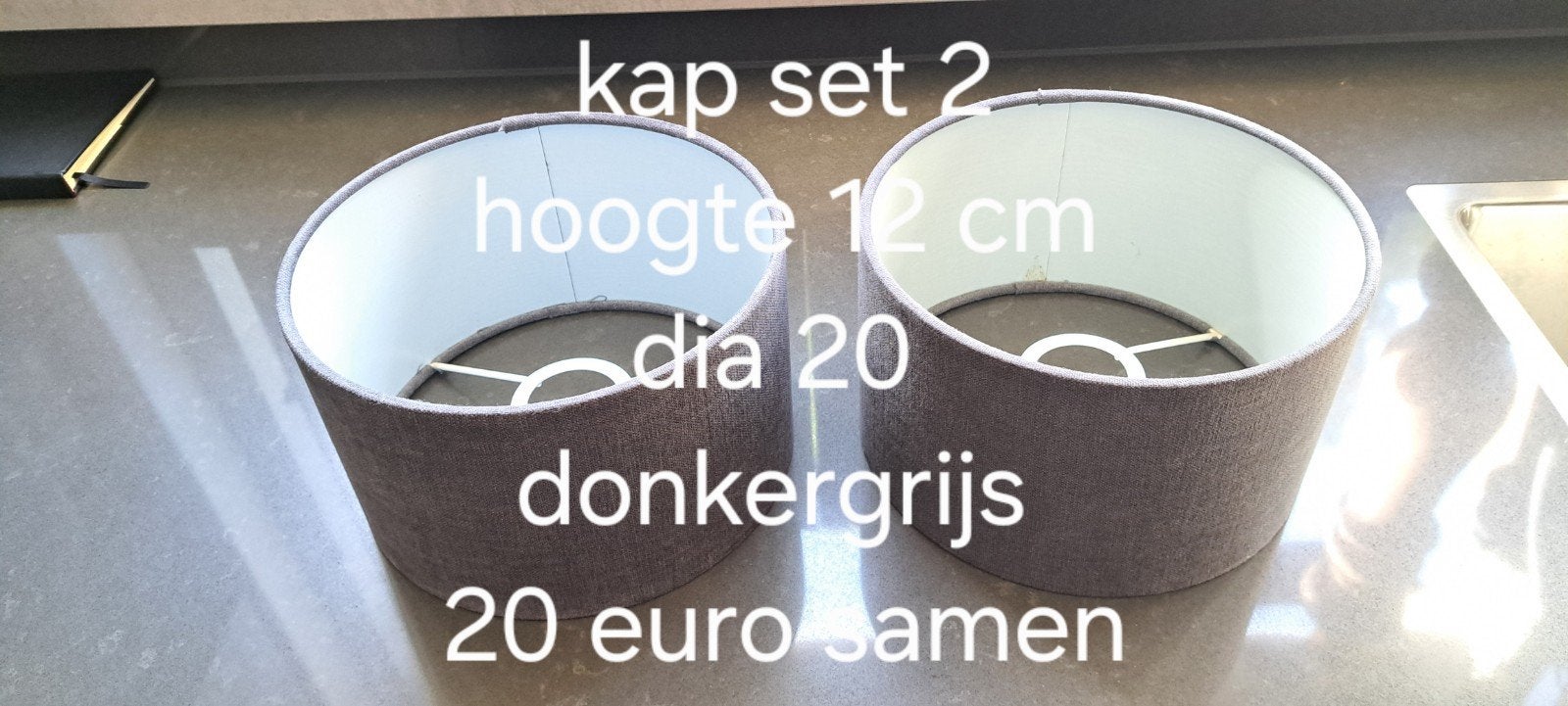 2 lampenkapjes kappen lamp aura peeperkorn, Ophalen of Verzenden