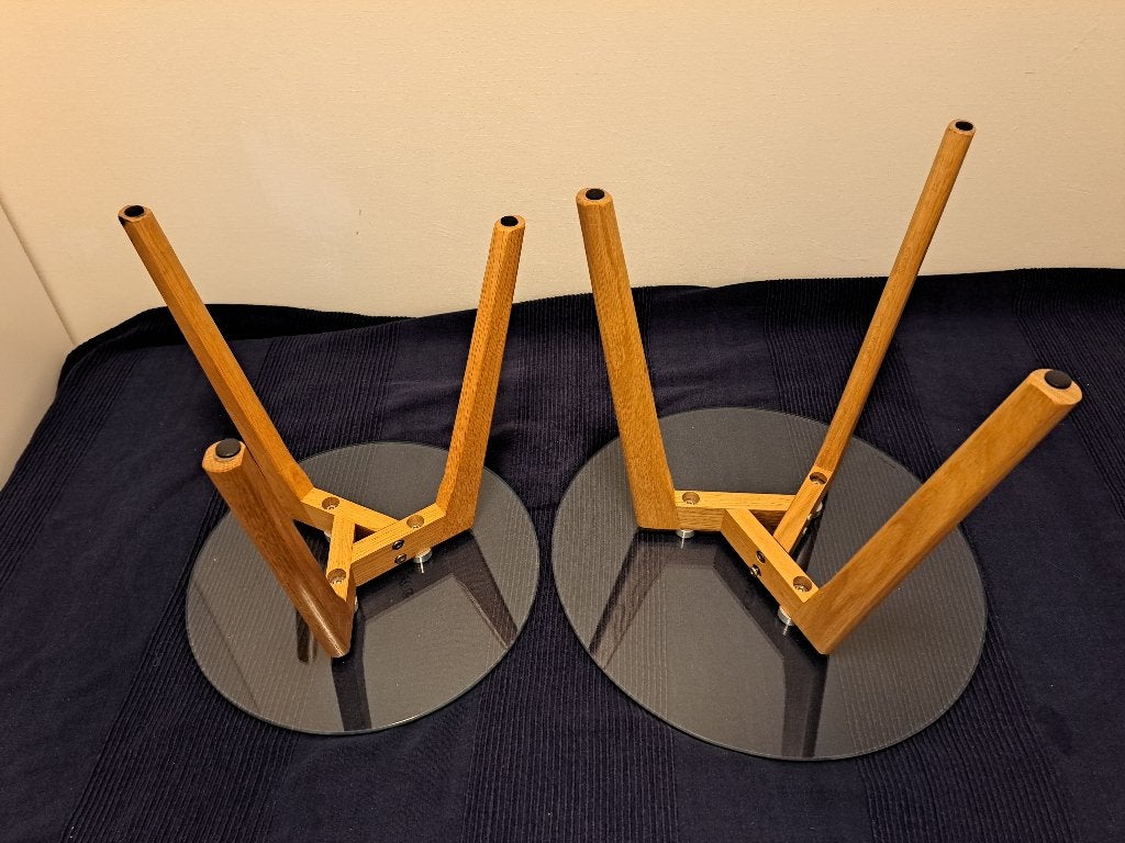 Mini set tafeltjes, Minder dan 55 cm, Gebruikt, Rond, Glas