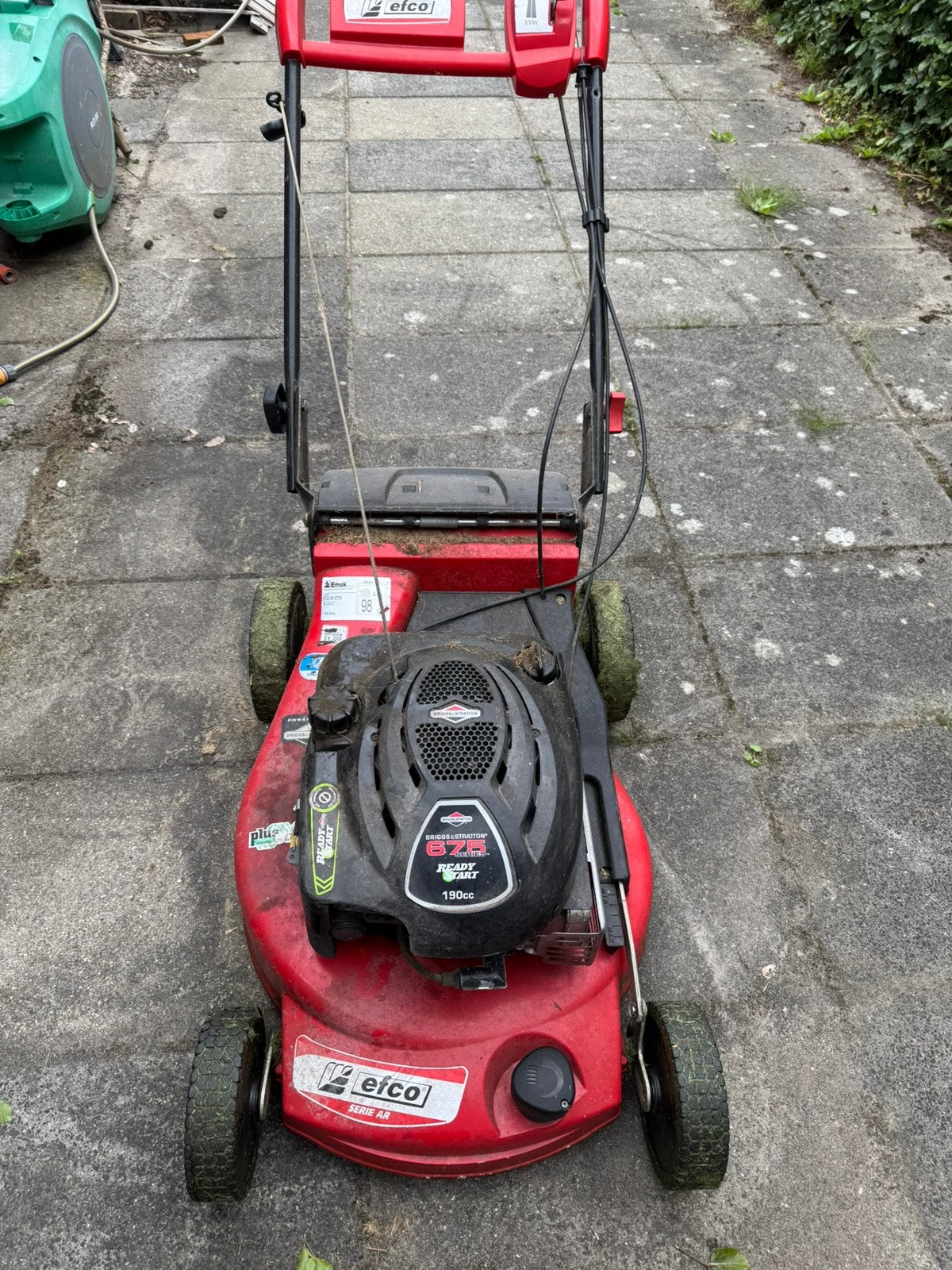 Efco grasmaaier te koop., Cirkelmaaier, Ophalen, Gebruikt, Benzine-grasmaaier