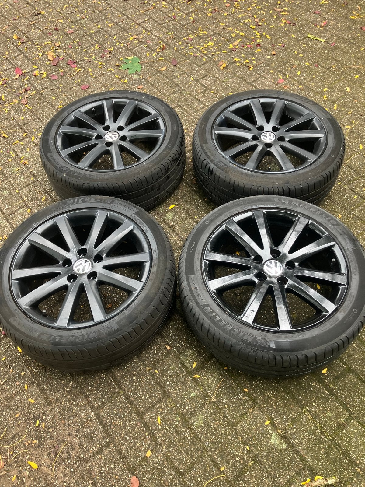 17 inch lichtmetalen VW Eos velgen met Michelin banden, Auto-onderdelen, Ophalen, Gebruikt, Banden en Velgen, 17 inch