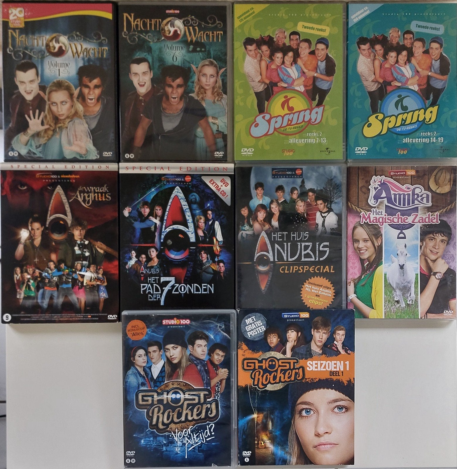 Dvd's Nachtwacht Het huis Anubis Spring Ghostrockers Amika, Cd's en Dvd's, Dvd's | Kinderen en Jeugd, Alle leeftijden, Ophalen of Verzenden