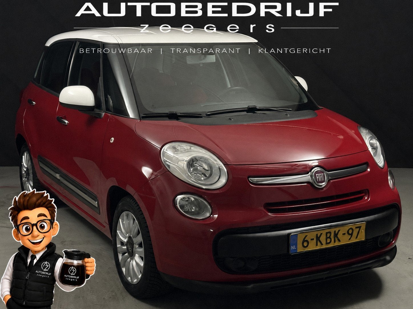 Fiat 500L 0.9 TwinAir Easy Eco *City*NAP*AC*ECO* (bj 2013), Auto's, Fiat, Gebruikt, Euro 6, Start-stop-systeem, Origineel Nederlands