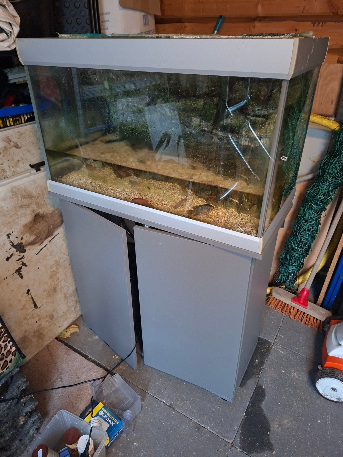 oase aquarium met oase livingwater filterpomp, Dieren en Toebehoren, Vissen | Aquaria en Toebehoren, Ophalen, Oase, Gevuld zoetwateraquarium