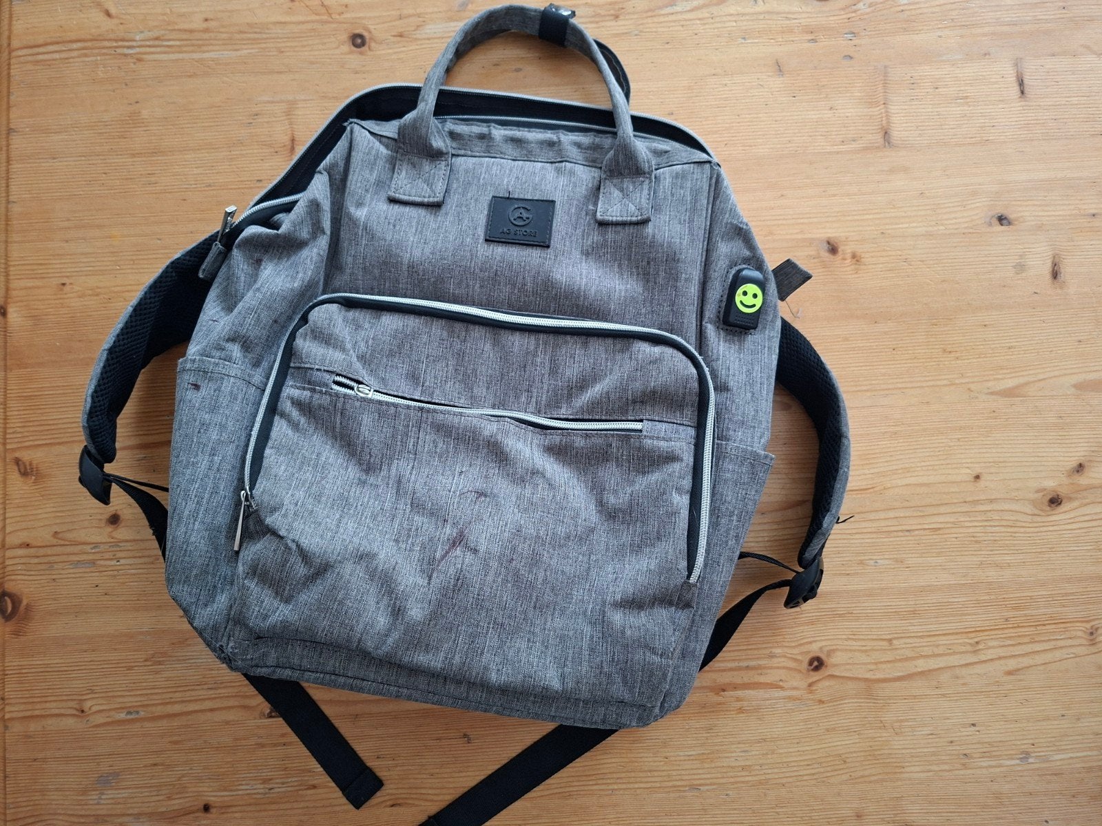 Grijze rugzak met laptop vak. ideaal voor school, Ophalen of Verzenden, Zo goed als nieuw, 25 tot 40 cm, Overige merken