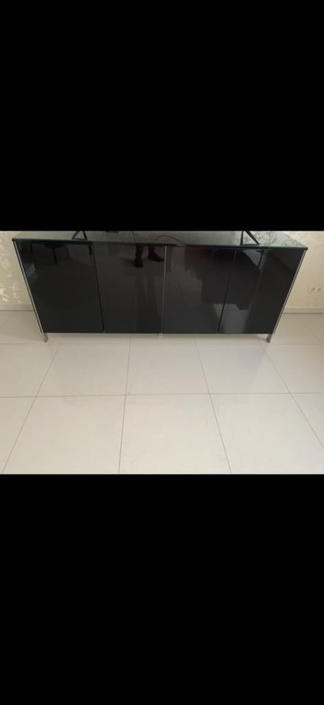 Zwarte dressoir, Ophalen, Zo goed als nieuw, 25 tot 50 cm, Minder dan 100 cm