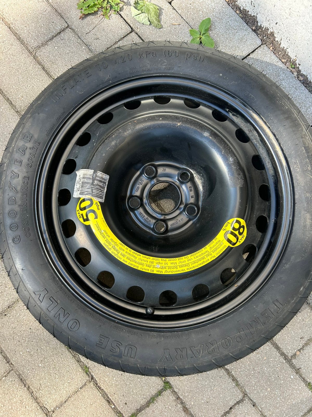 Reservewiel van Audi A4, Auto diversen, Aanhangwagen-onderdelen, Ophalen, Zo goed als nieuw