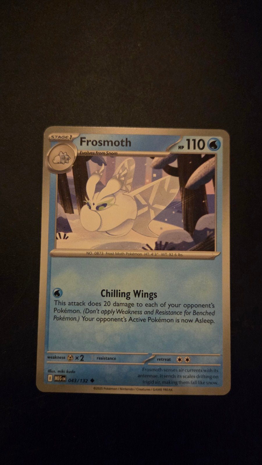 Frosmoth 043/132 Pokémon kaart, Verzenden, Zo goed als nieuw, Losse kaart